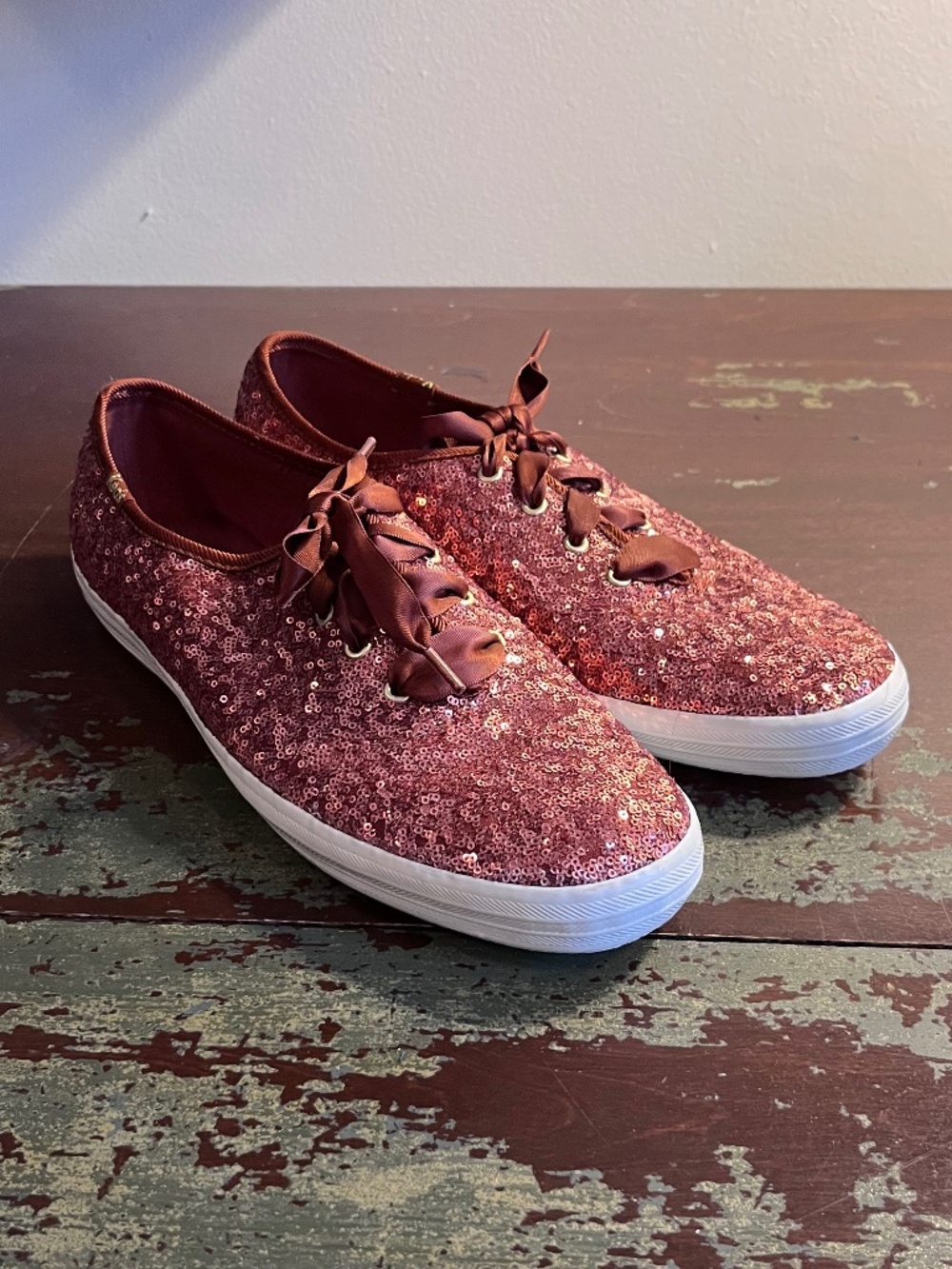 Keds Champion Glitter pink Lace Up size 10